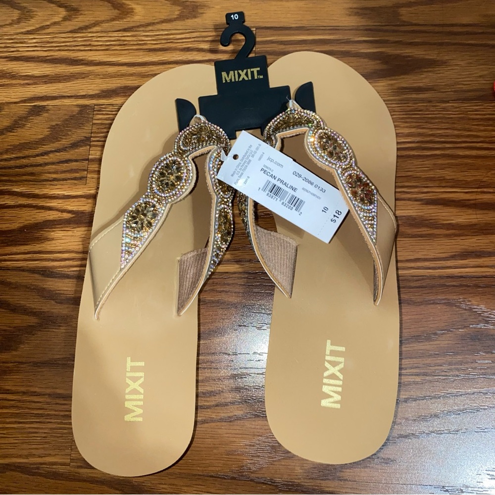 New Women's Size 10 MixIt Pecan Praline Sandals
